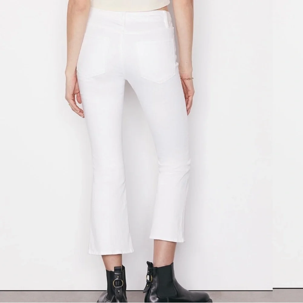 Frame Denim Le Crop Mini Boot Cut Jeans White 32 - Picture 3 of 12